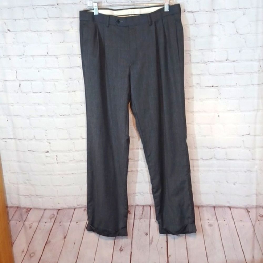 Lauren Ralph  Lauren Green Label 100% ‎ Wool Mens Dress Pants Cuffed 34x 29x39